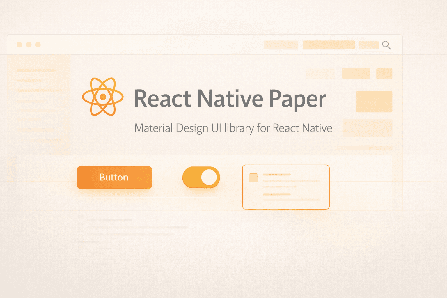 React Native Paper component design visual
